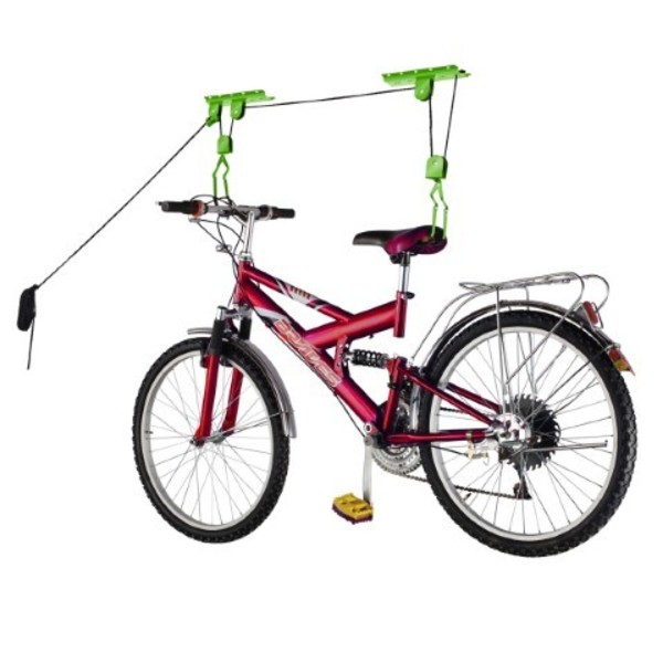 Leisure Sports Set of 2 Leisure Sports Bike Storage Hoists, Pulley and Strap System to Lift Bicycles, Ladders, Green 905839JMQ